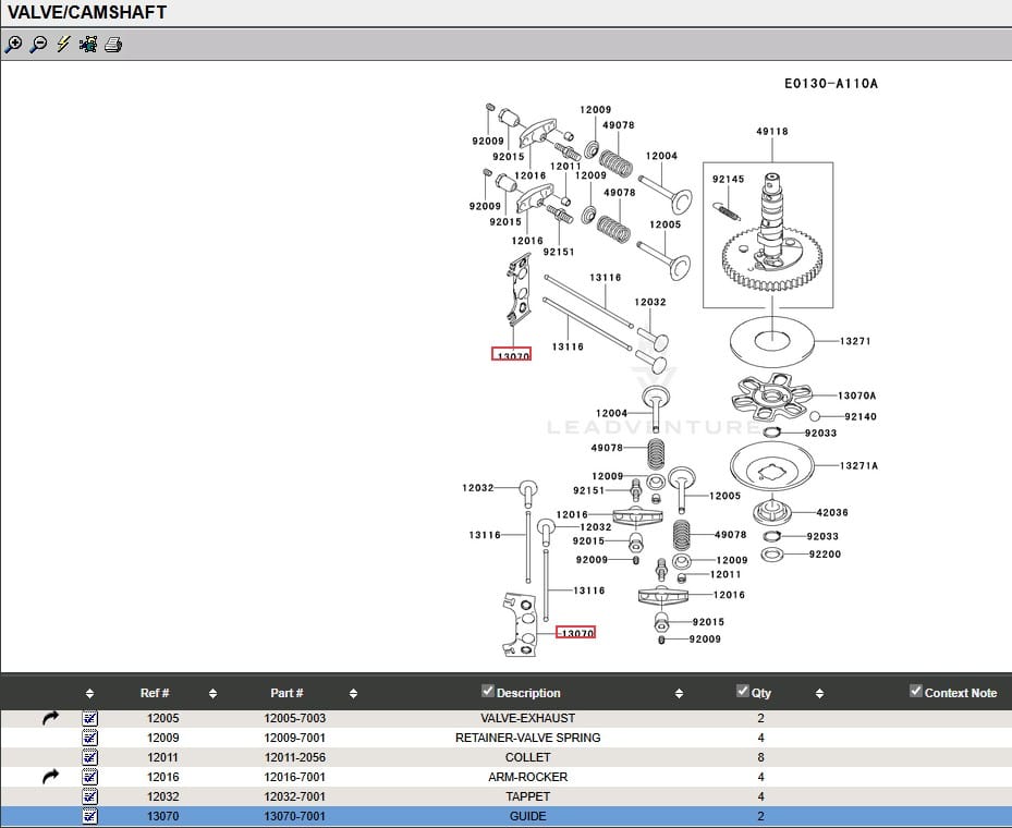2 Genuine Kawasaki 13070-7001 Push Rod Guide FH381V FH430V FH451V FH480V FH500V - Image 5