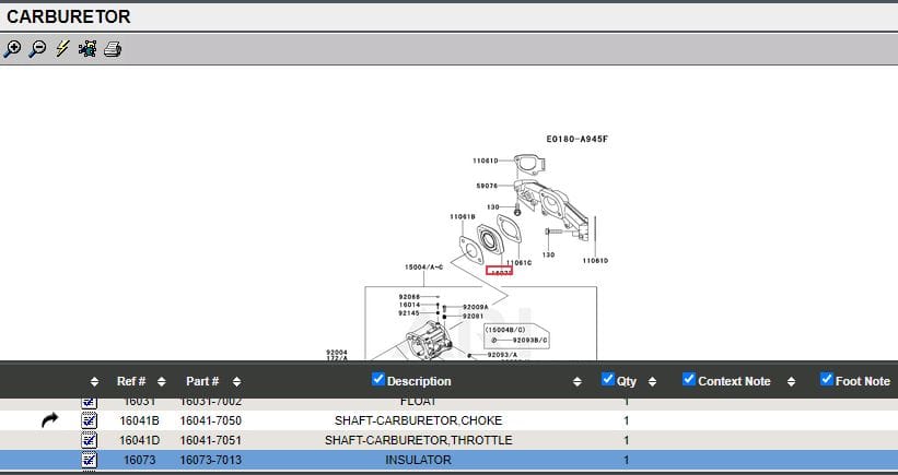 Genuine Kawasaki 16073-7013 Carburetor Gasket Insulator fit 15004-7062 - Image 2