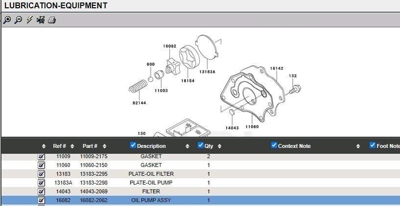 Genuine Kawasaki Oil Pump 16082-2062 & Rotor-Pump 16154-2054 FE290D FE350D - Image 8