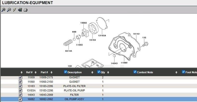 Genuine Kawasaki 16082-2062 Oil Pump FE290D FE350D FE400D Club Car John Deere - Image 6
