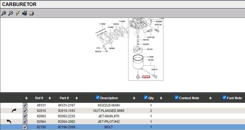 Genuine Kawasaki 92150-2209 Carburetor Bowl Bolt & Gasket fits Carb 15003-2718 - Image 4