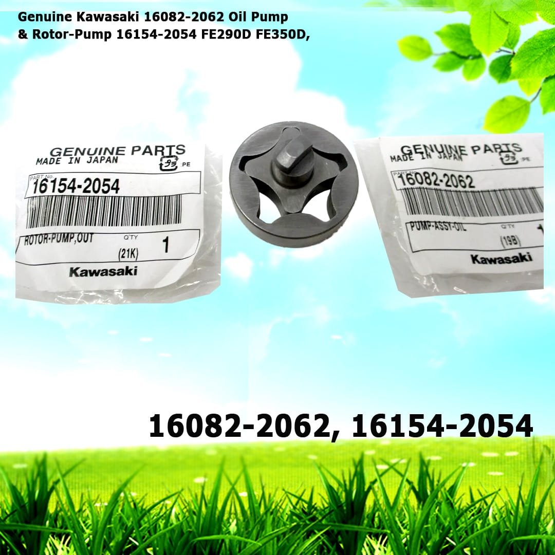 Genuine Kawasaki Oil Pump 16082-2062 & Rotor-Pump 16154-2054 FE290D FE350D