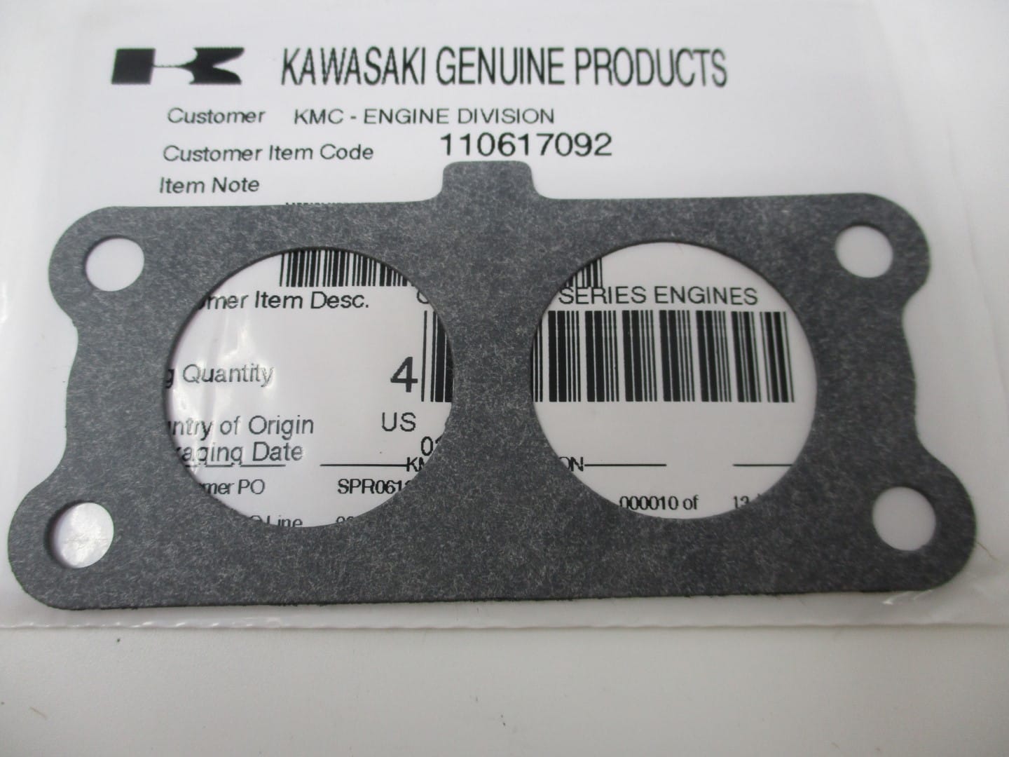 Genuine Kawasaki 11061-7092 Carburetor Manifold Gasket FR651V FR691V FX730V - Image 5