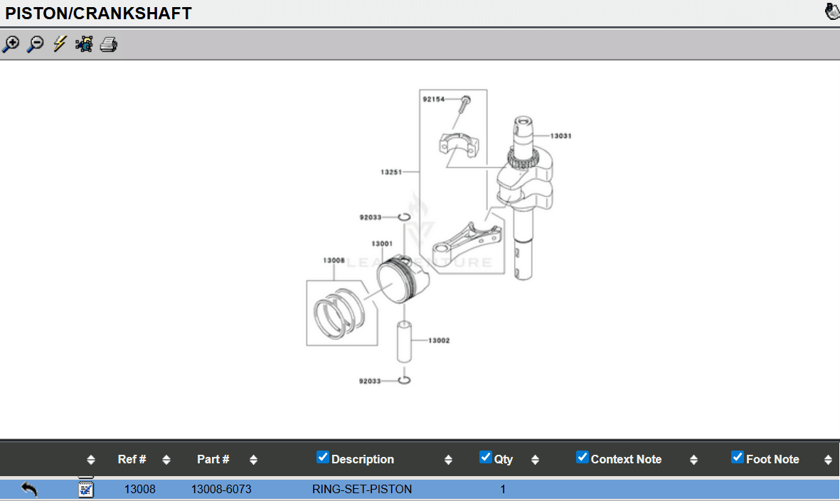 Genuine Kawasaki 13008-6073 Piston Rings STD for FJ180V Toro 1000 Flex 21 - Image 4