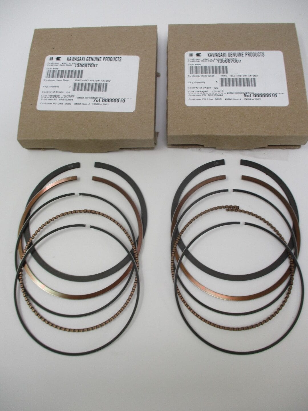 2 Genuine Kawasaki 13008-7007 STD Piston Rings FX921V FXT00V Standard - Image 3