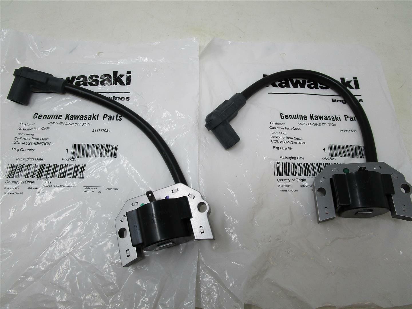 Genuine Kawasaki 21171-7034 & 21171-7035 Ignition Coil FH381V FH430V FH480V