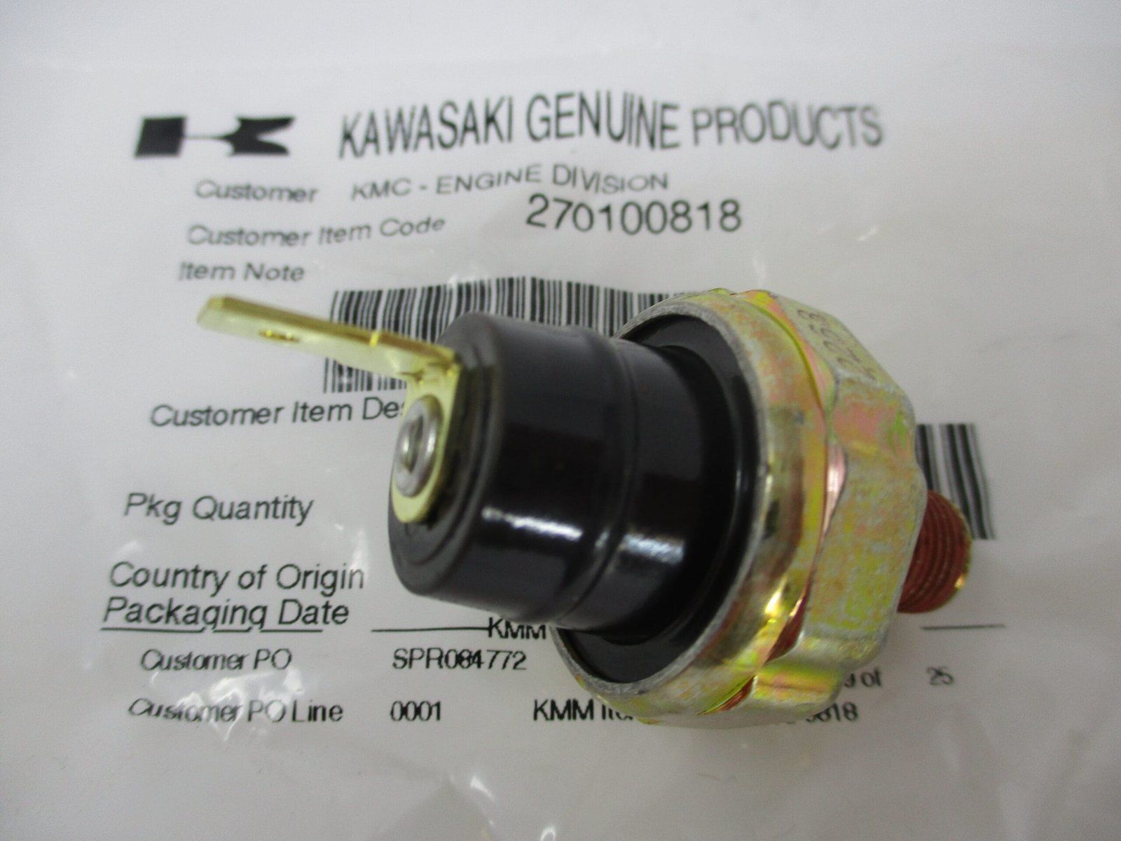 Genuine Kawasaki 27010-0818 Oil Pressure Switch FS730V FT730V FX850V FXT00V - Image 4