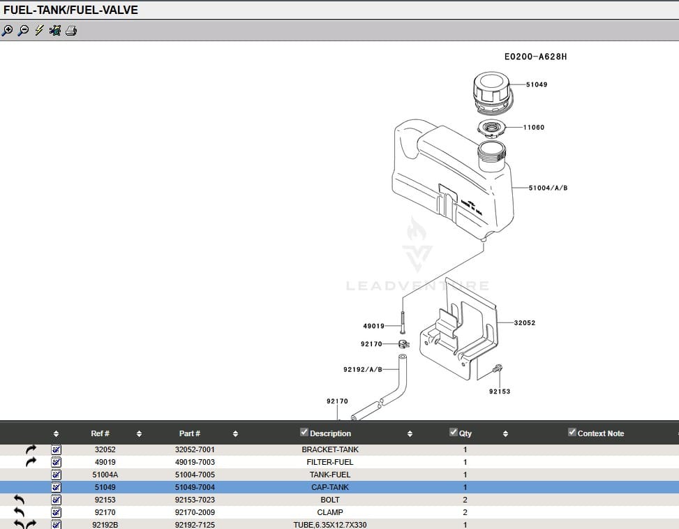 Genuine Kawasaki 51049-7004 Gas Cap Fuel Cap FJ180V FJ180 Engines - Image 6