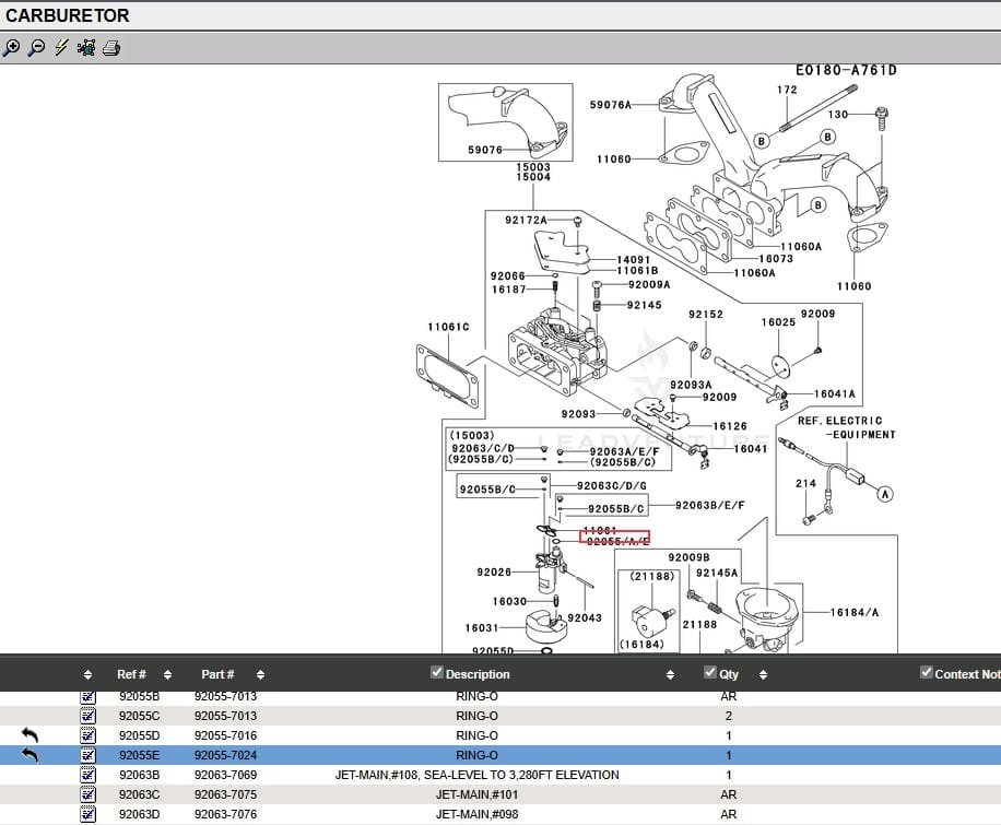 Genuine Kawasaki 92055-7024 O-Ring Carburetor FH601V FH641V FH680V FH721V FH770V - Image 4