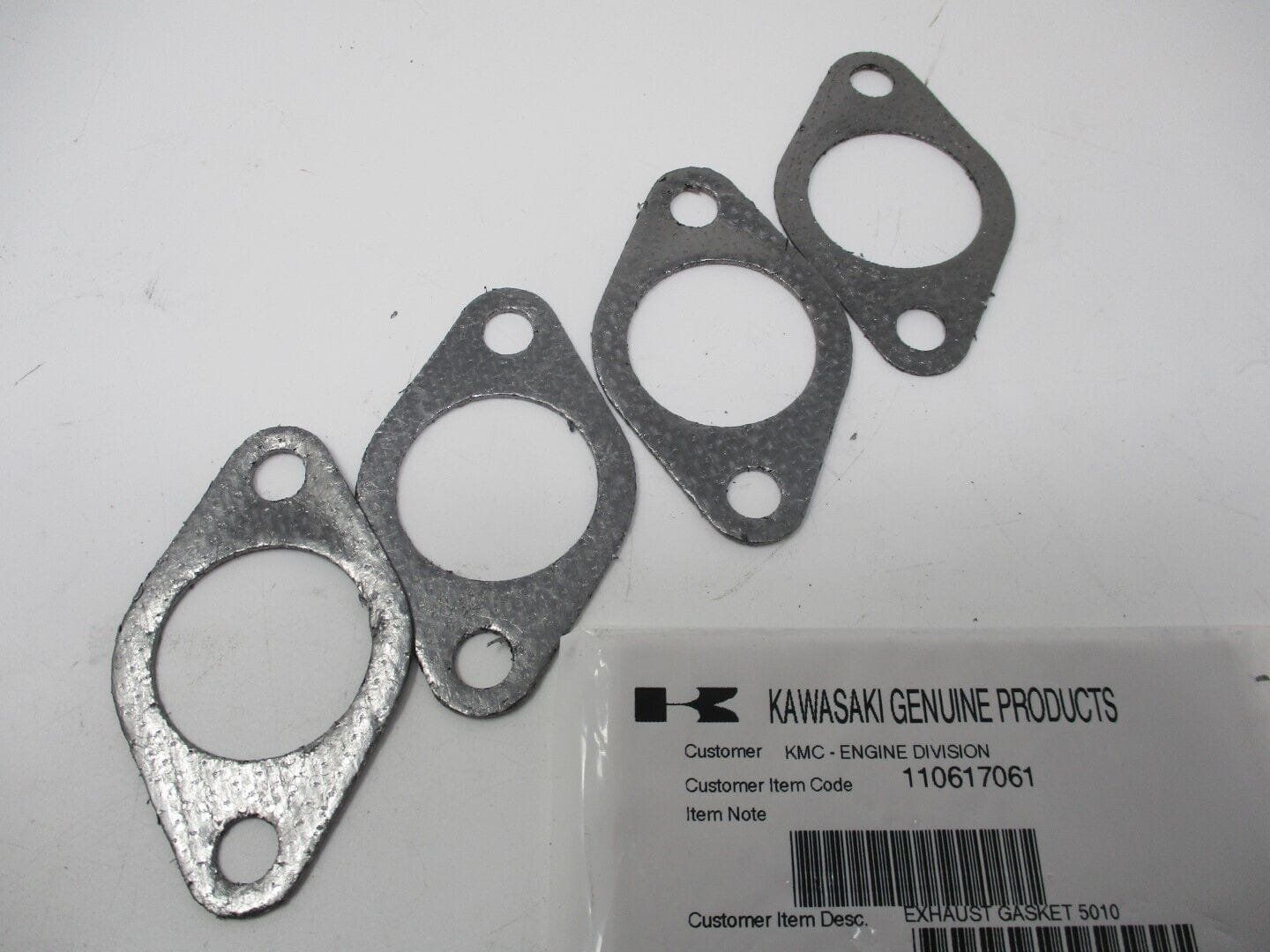 4 Genuine Kawasaki 11061-7061 Muffler Gaskets FX921V FXT00V - Image 3