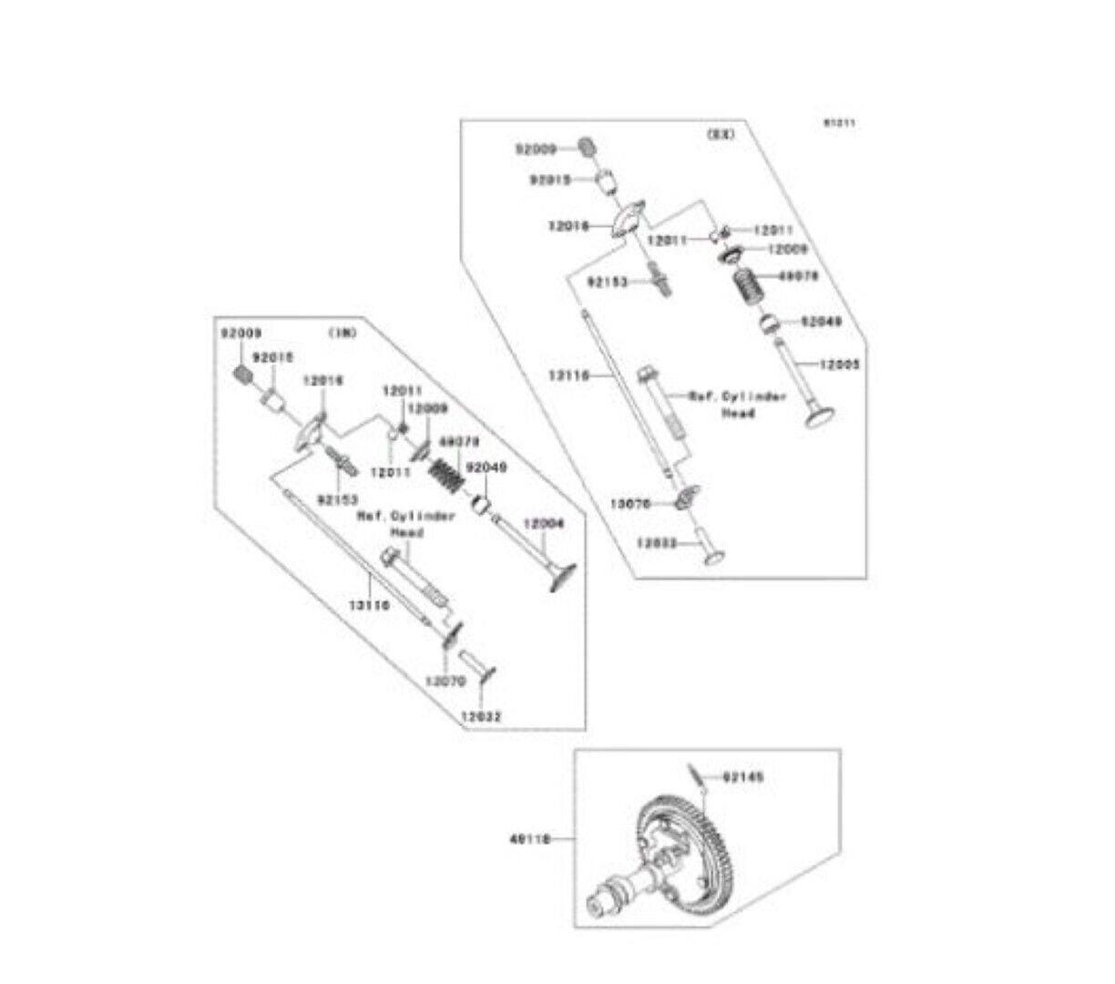 Genuine Kawasaki 12004-7004 Intake Valves Fits 11008-7033, 11008-7016 - Image 3