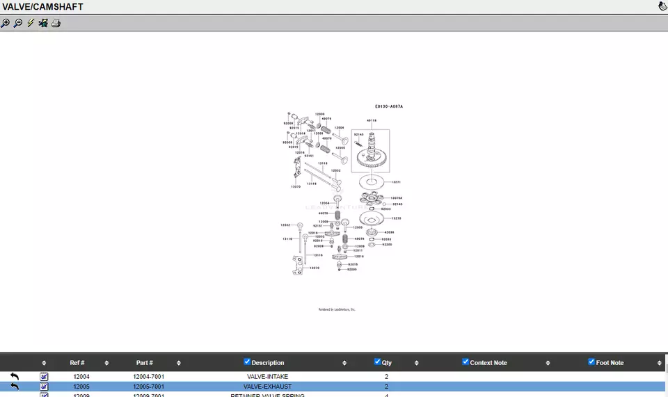2 Packs Genuine Kawasaki  12005-7001 Exhaust Valves FH451V FH500V - Image 4