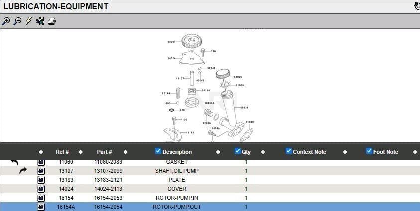 Genuine Kawasaki 16154-2053 &16154-2054 Oil Pump Rotor-Pump Out FD590V, FD611V - Image 3