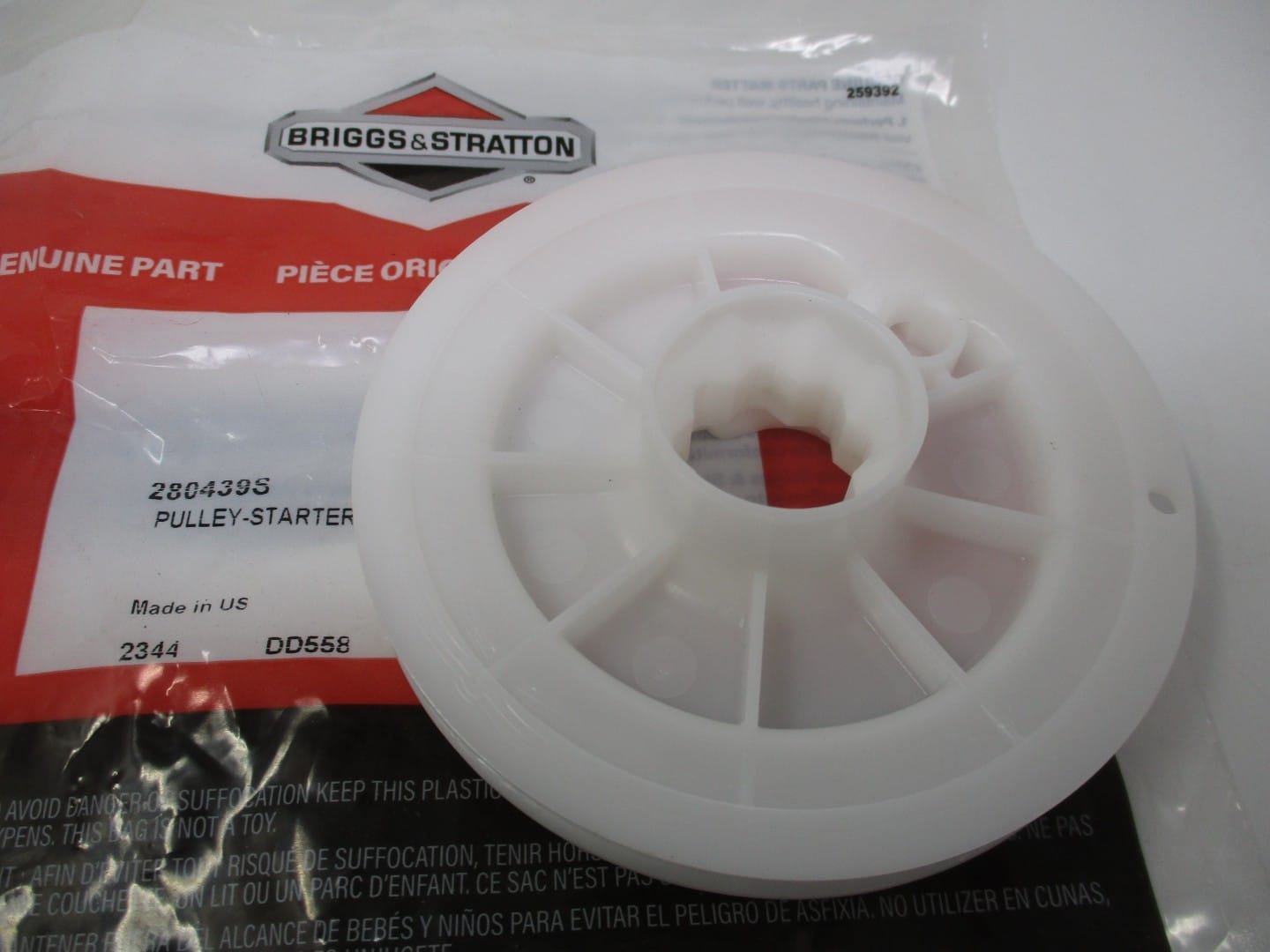 Genuine Briggs & Stratton 280439S Recoil Starter Pulley - Image 4