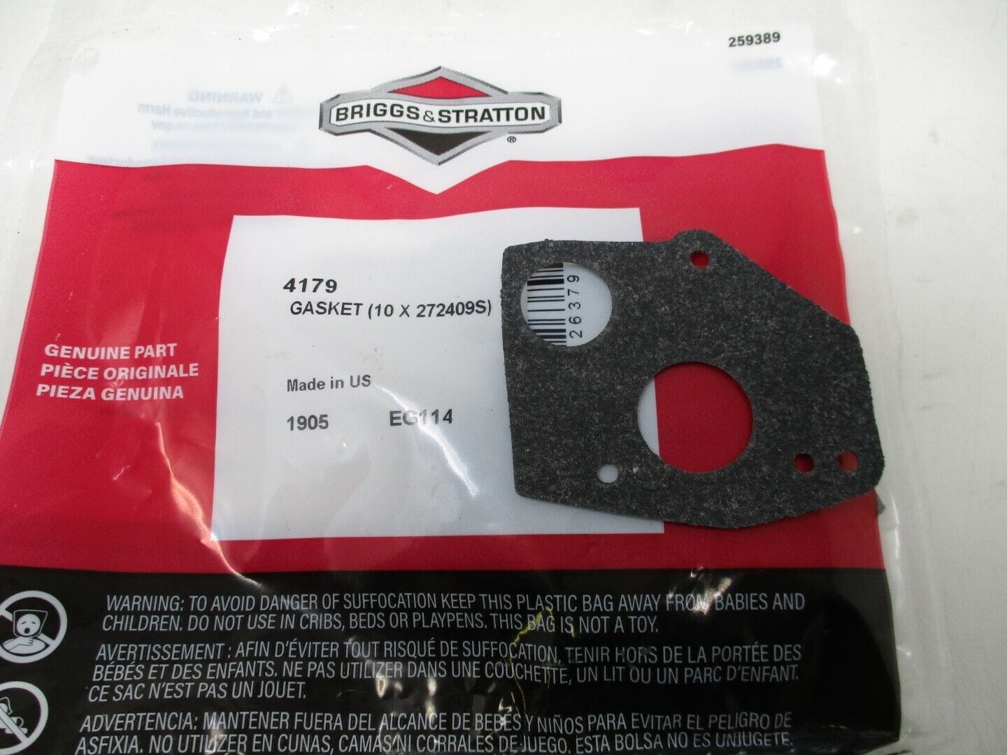 10 Genuine Briggs & Stratton 4179 or 272409S Gas Tank Gasket