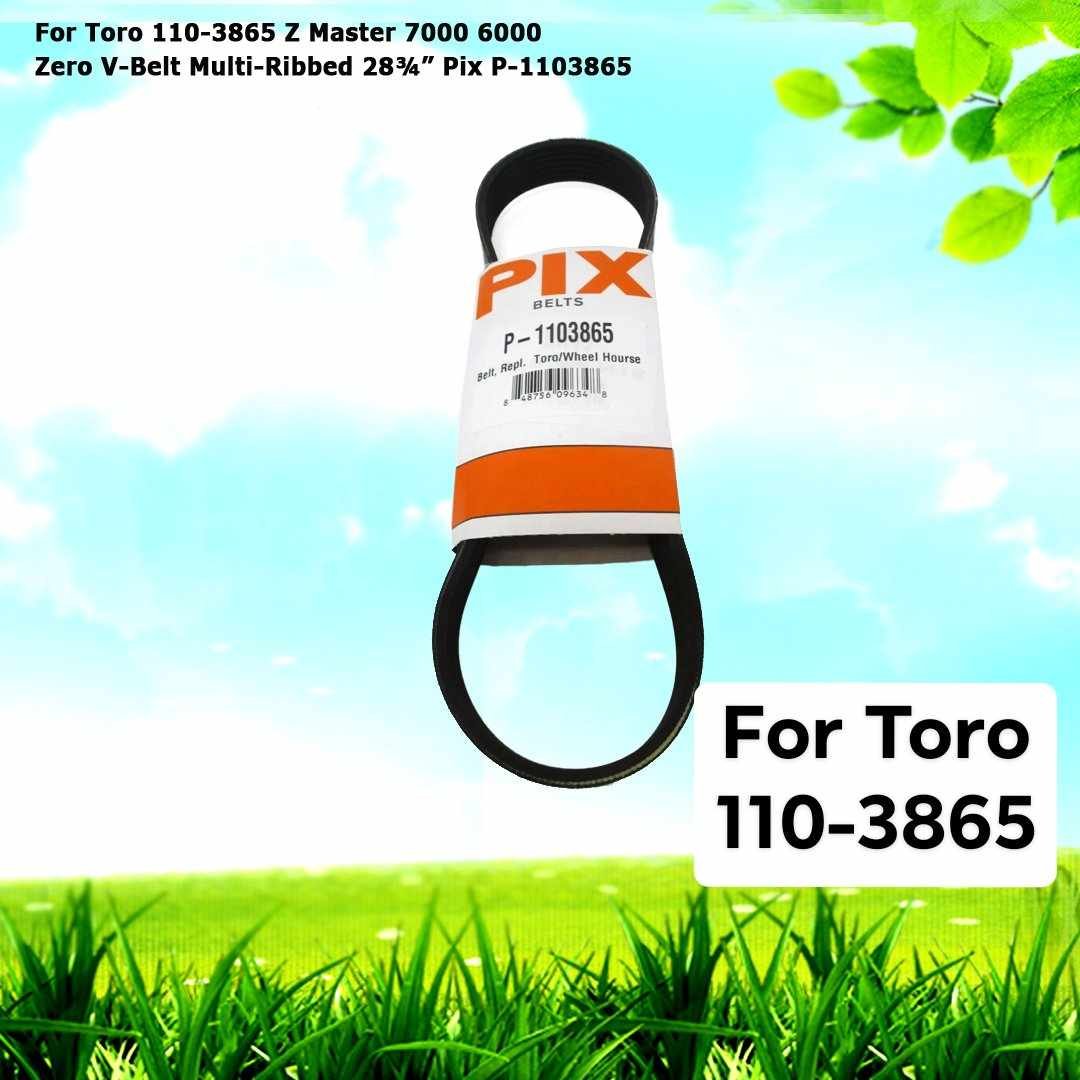 For Toro 110-3865 Z Master 7000 6000 Zero V-Belt Multi-Ribbed 28¾” Pix P-1103865