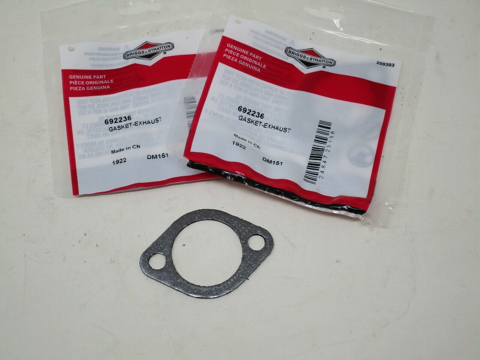 2 Genuine Briggs & Stratton 691893 Exhaust Manifold Gasket 695167 557047 273348