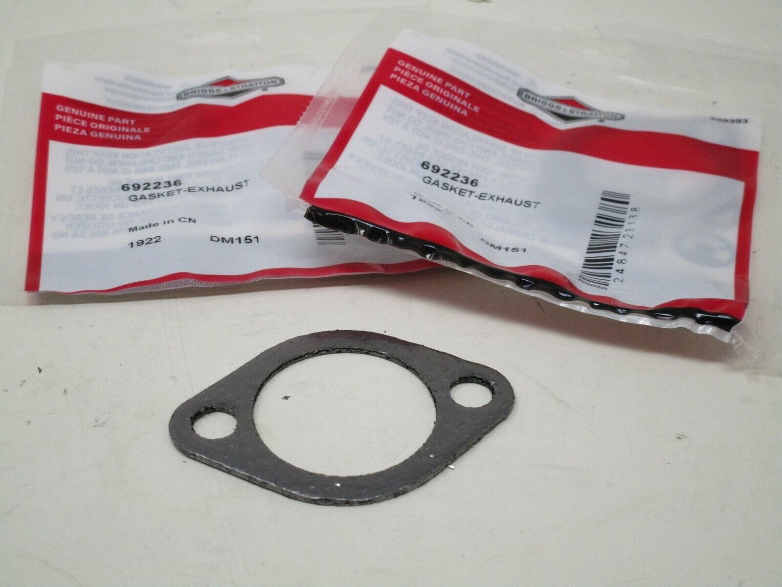 2 Genuine Briggs & Stratton 691893 Exhaust Manifold Gasket 695167 557047 273348 - Image 2