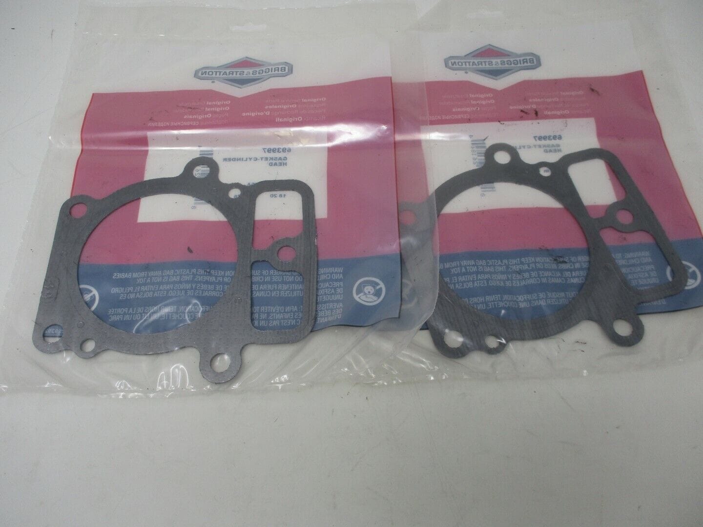 2 Packs Genuine Briggs & Stratton 693997 Cylinder Head Gasket 690692 & 273372 - Image 5