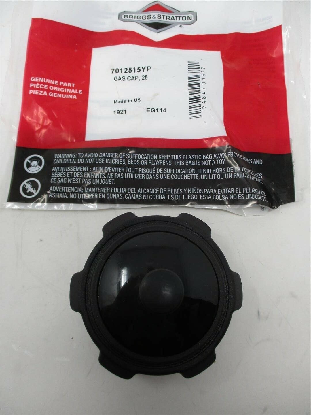 Genuine Briggs & Stratton 7012515YP Fuel Gas Cap Snapper 2” ID 7019378, 7079955,