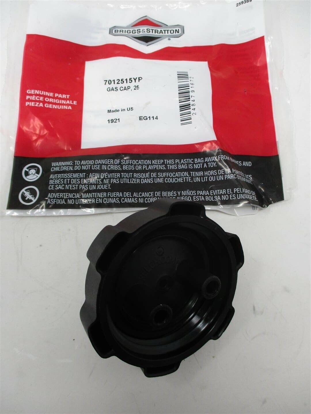 Genuine Briggs & Stratton 7012515YP Fuel Gas Cap Snapper 2” ID 7019378, 7079955, - Image 3
