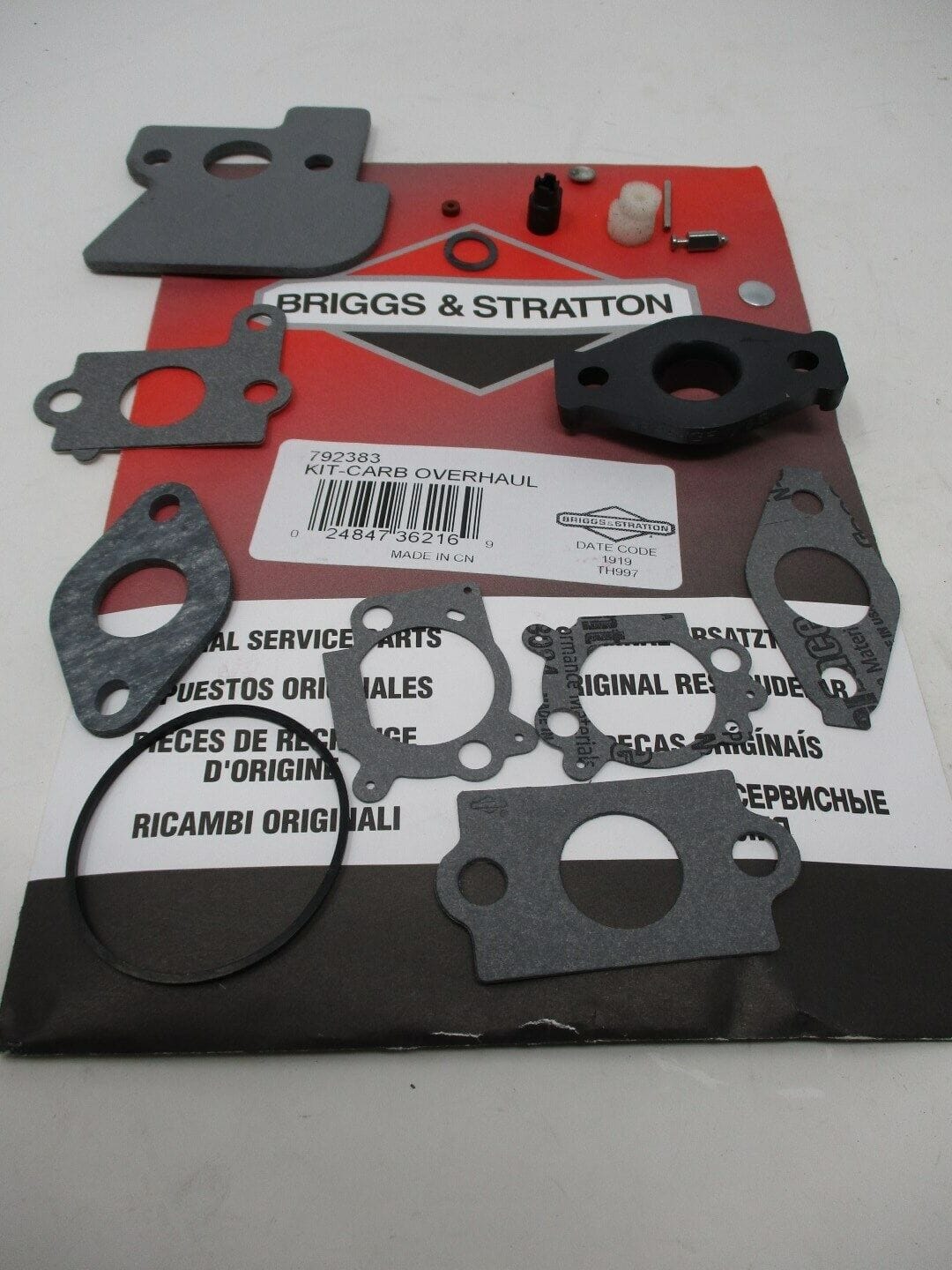 Genuine Briggs & Stratton 792383 Carburetor Overhaul Kit 499685, 692703, 792385 - Image 3