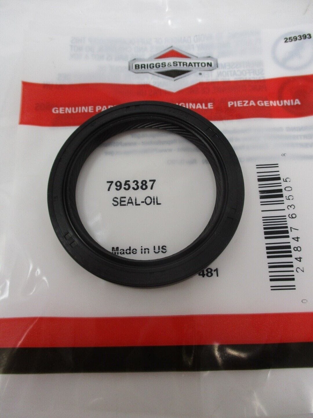 Genuine Briggs & Stratton 795387 PTO Crankshaft Oil Seal 791892 690947 499145