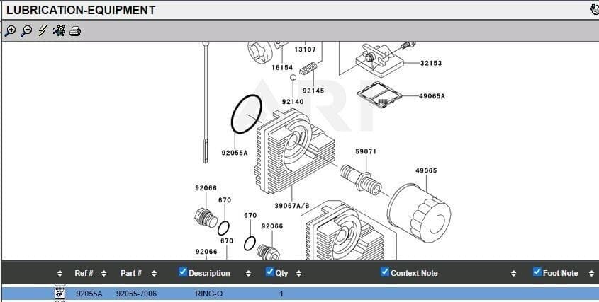 For Kawasaki 92055-7006 O-Ring Oil Cooler Seal FH721D FH721V FH770D - Image 4