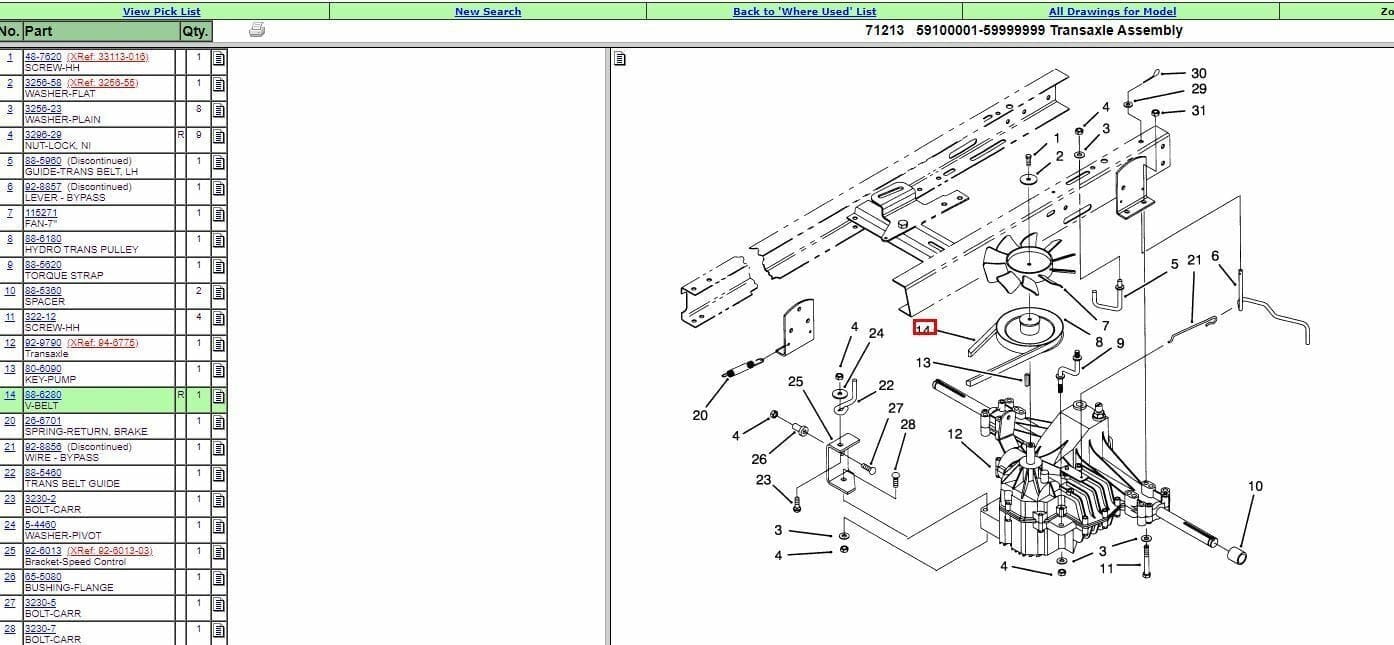 For Toro 88-6280 Transaxle Drive V-Belt Craftsman ½” x 84” in Pix A82/4L840 - Image 4
