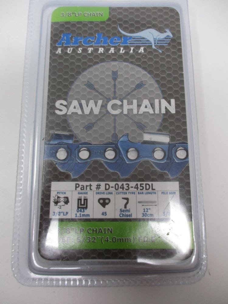 Archer D-043-45DL Chainsaw Chain 12” Pole Saw 3/8” Low Profile .043" Gauge 45 Drive Links - Image 3