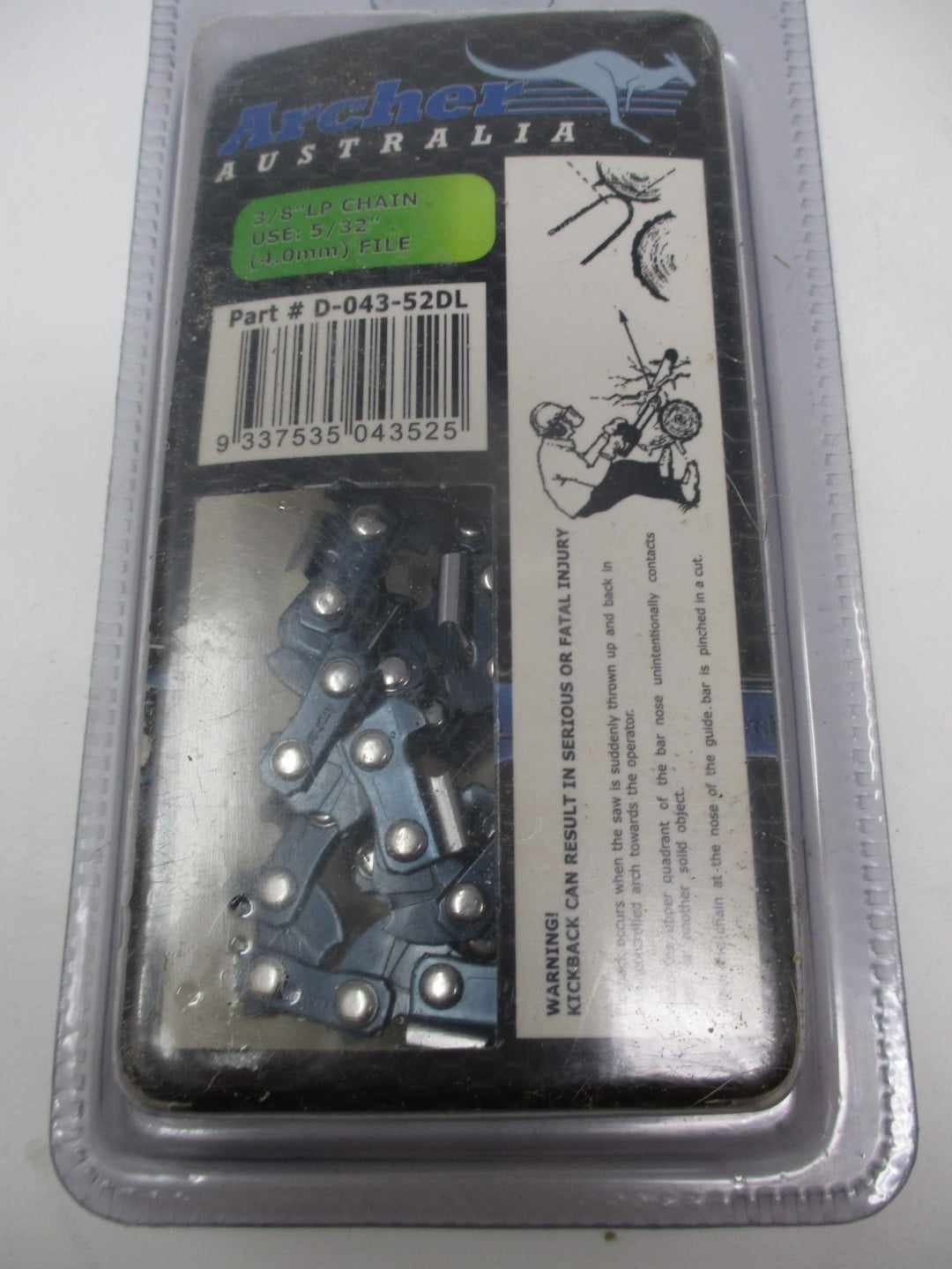 Archer D-043-52DL Chainsaw Chain 14” Pole Saw 3/8” Low Profile .043" Gauge 52 Drive Links - Image 3