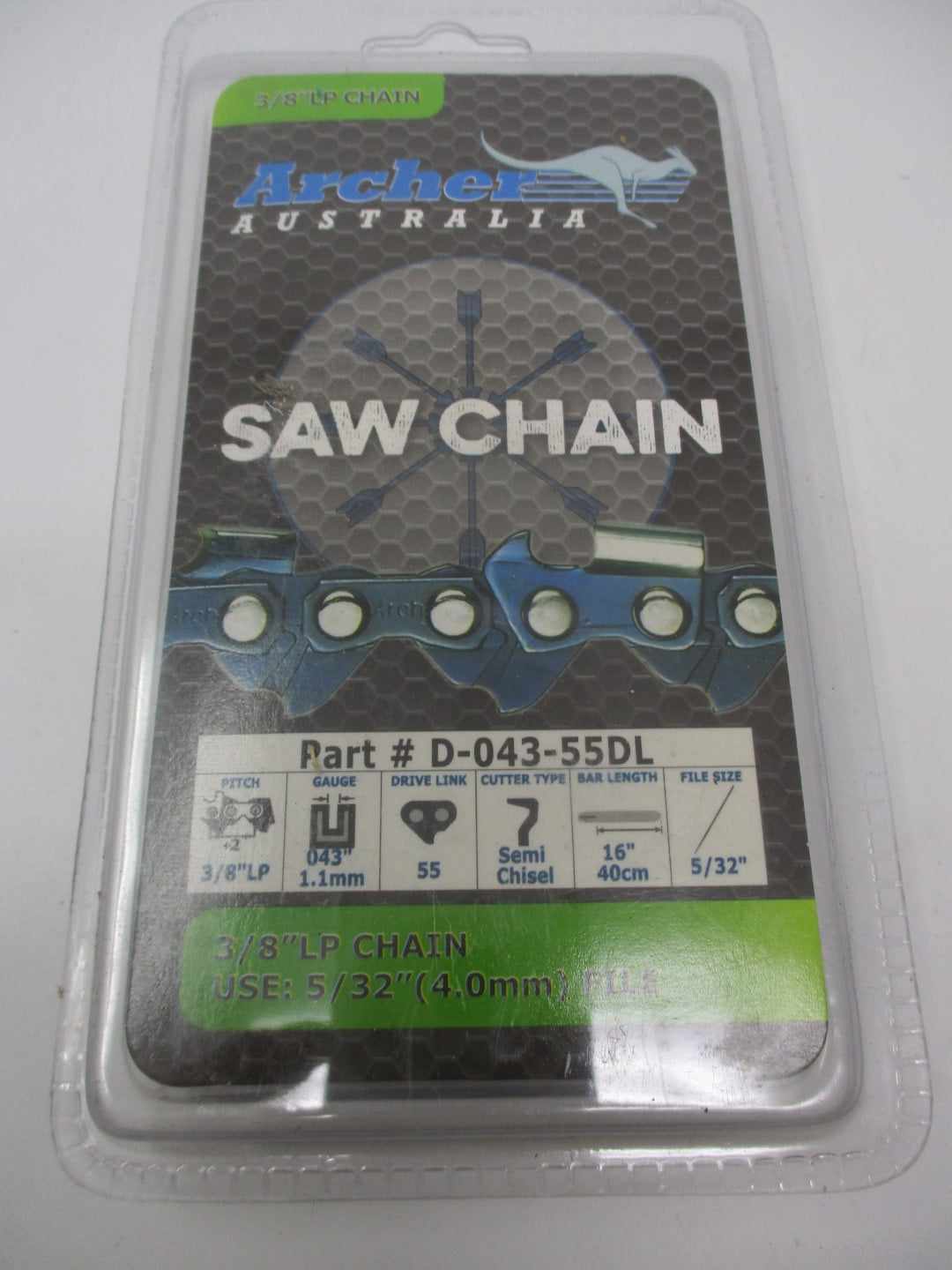 Archer D-043-55DL Chainsaw Chain 16” Pole Saw 3/8” Low Profile .043" Gauge 55 Drive Links - Image 3