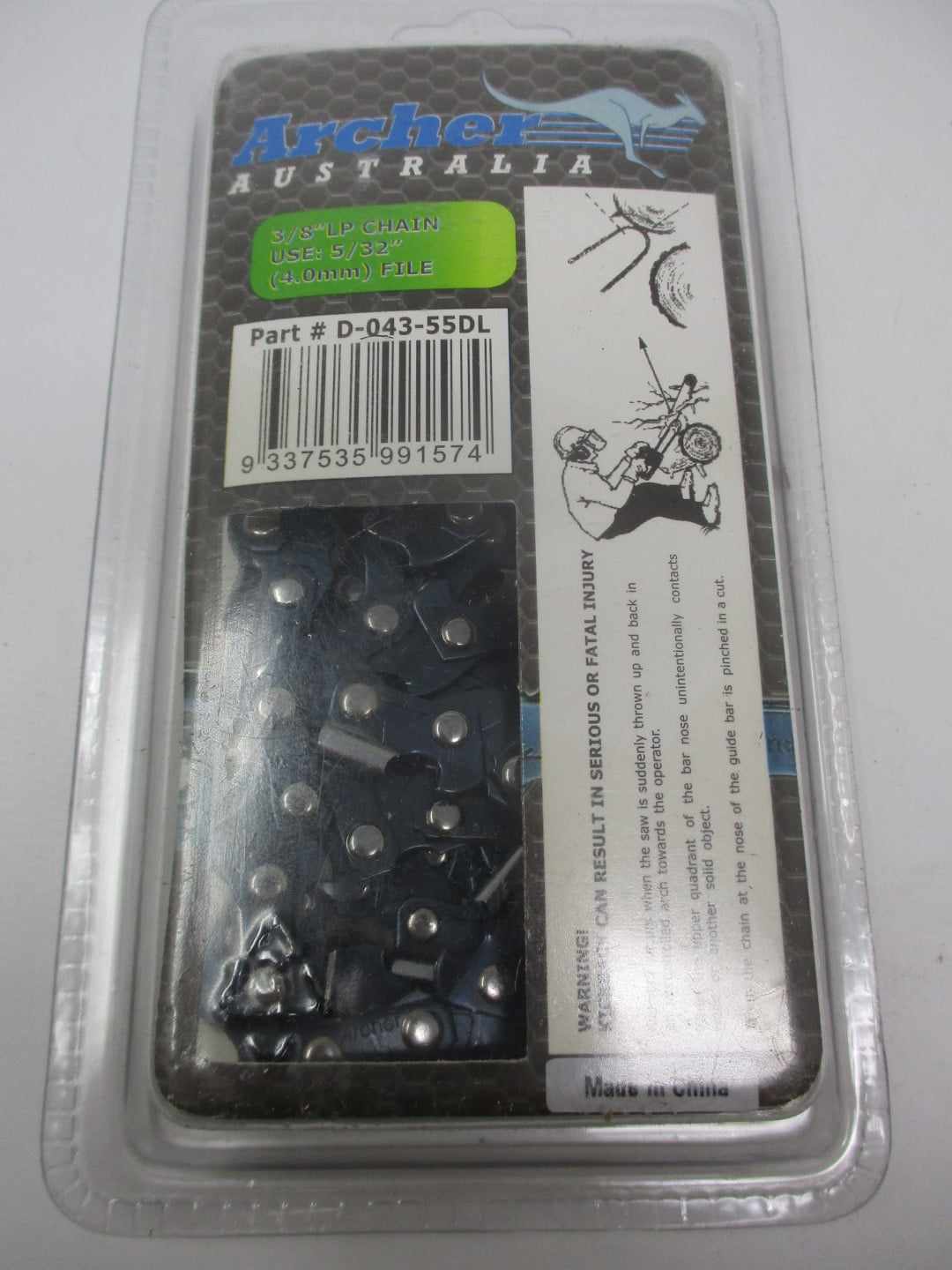 Archer D-043-55DL Chainsaw Chain 16” Pole Saw 3/8” Low Profile .043" Gauge 55 Drive Links - Image 2