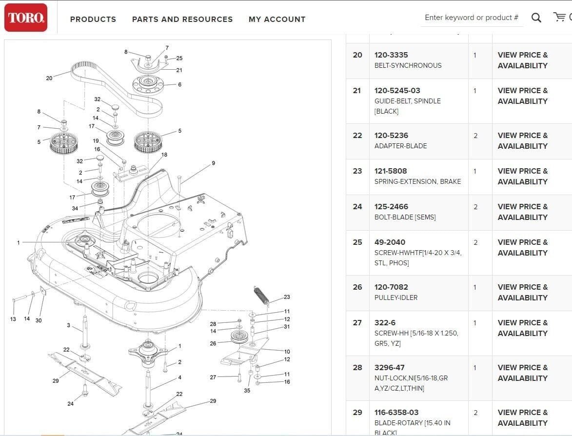 For Toro 120-3335 Synchronous Belt by Pix P-1203335 & Genuine Pulley 131-4529 TimeMaster - Image 2
