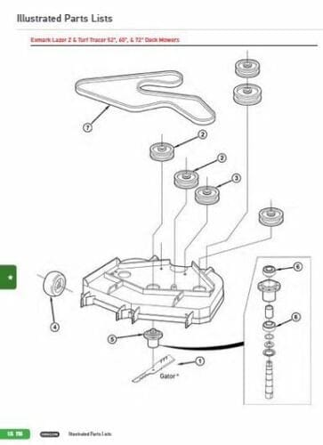 For Exmark 1-633366 Lazer Z Turf Tracer Mower Deck Belt - Image 2