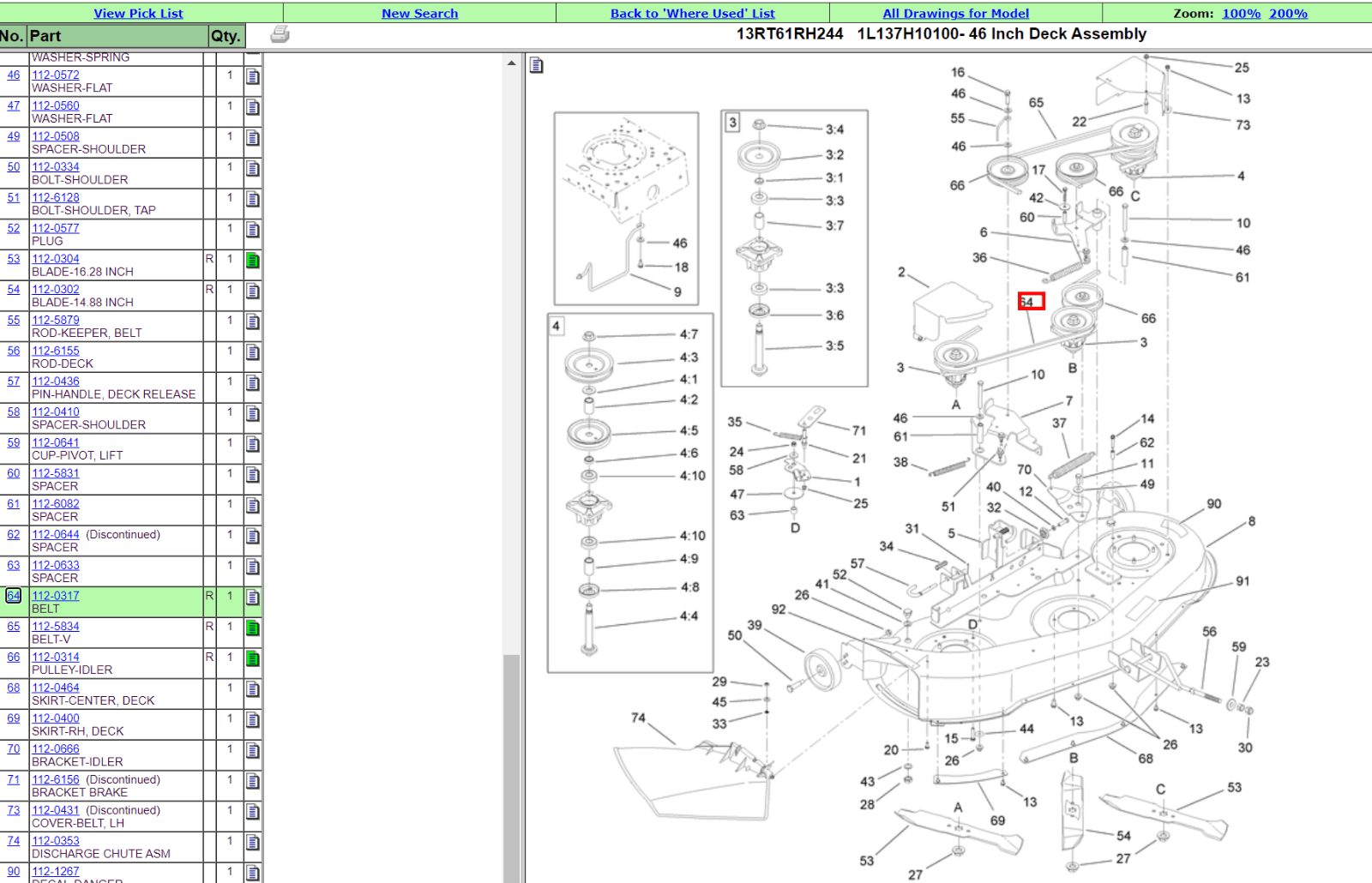 For Toro 112-0317 Cub Cadet MTD V-Belt 754-0339 754034 - Image 4