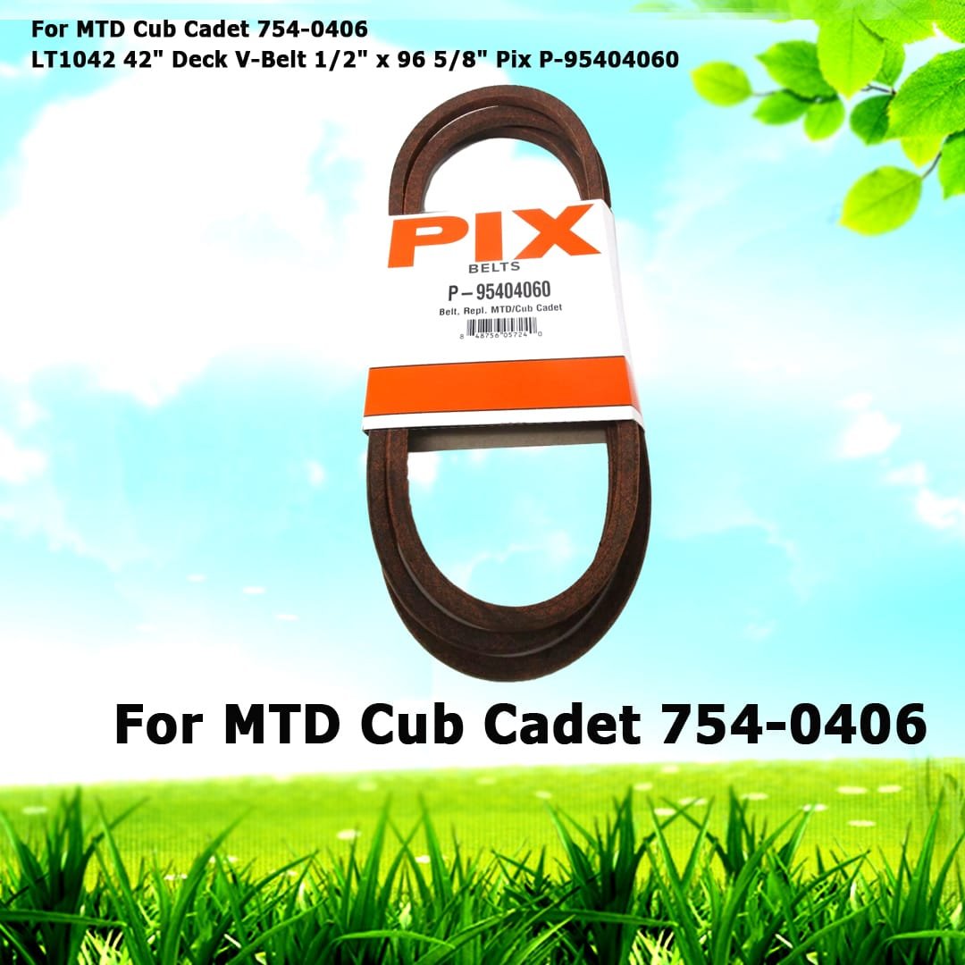 For MTD Cub Cadet LT1042 42" Deck 754-04060 V-Belt