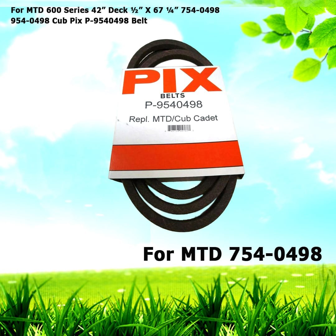 For MTD 600 Series 42” Deck V-Belt 754-0498 954-0498 Cub