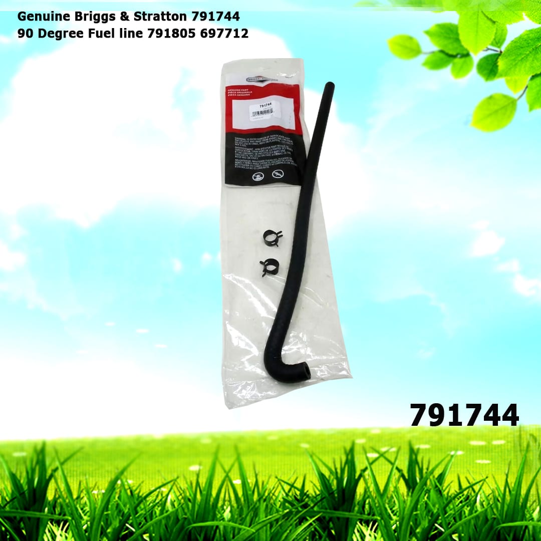 Genuine Briggs & Stratton 791744 90 Degree Fuel line 791805 697712