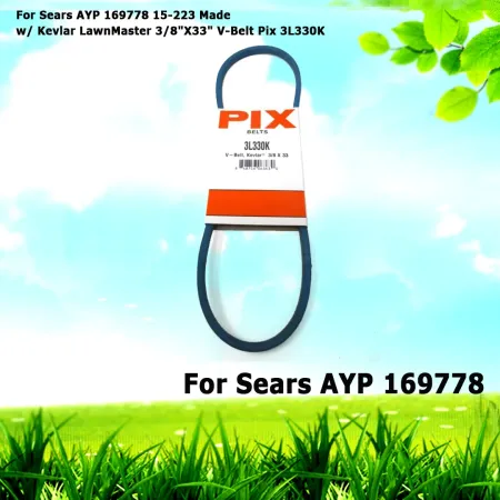 For Sears AYP 169778 15-223 Made w/ Kevlar LawnMaster 3/8"X33" V-Belt Pix 3L330K
