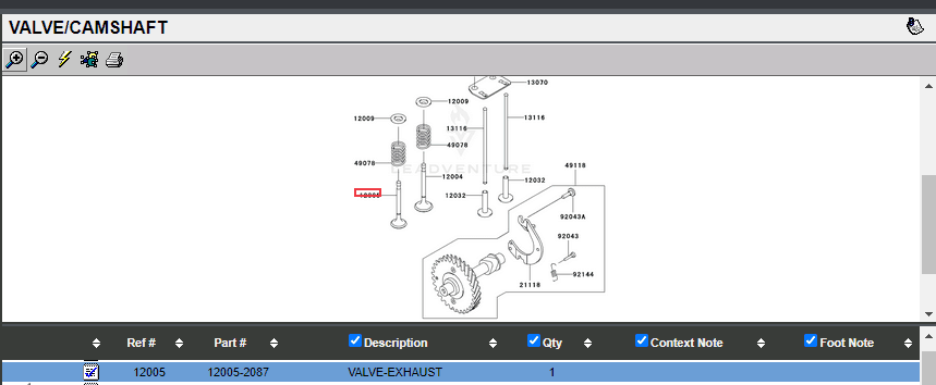 Genuine Kawasaki 12005-2087 Exhaust Valve FE120G Toro 1000 Flex 21 - Image 6