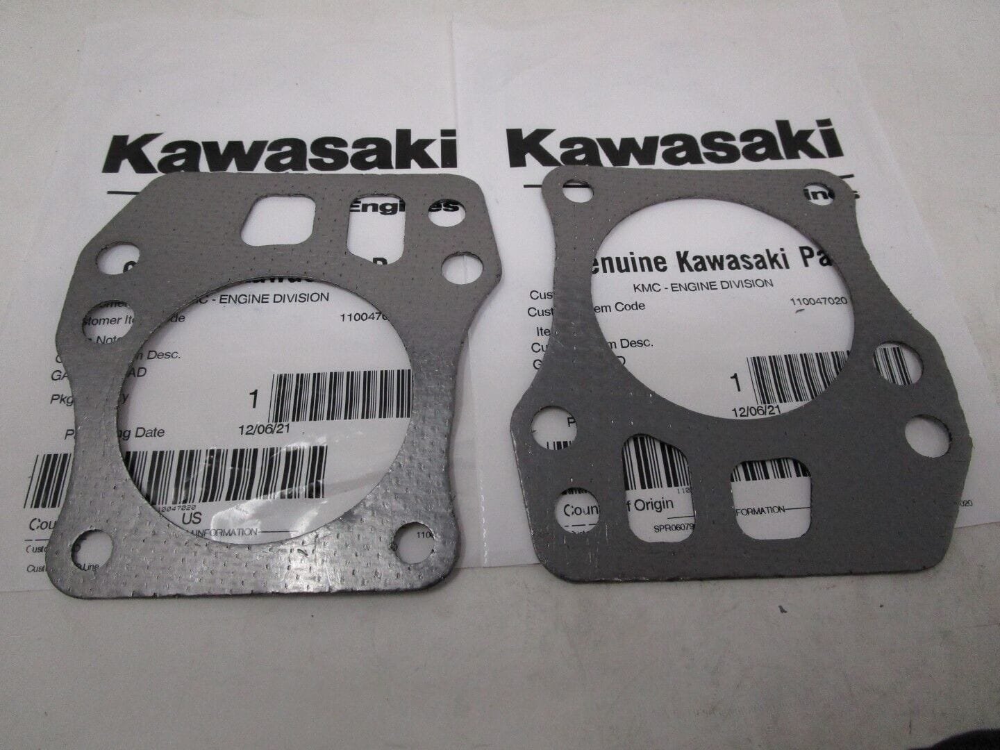 2 Genuine Kawasaki 11004-7020 Head Gasket 11004-7009 FJ180V Toro 1000 Flex21 - Image 2