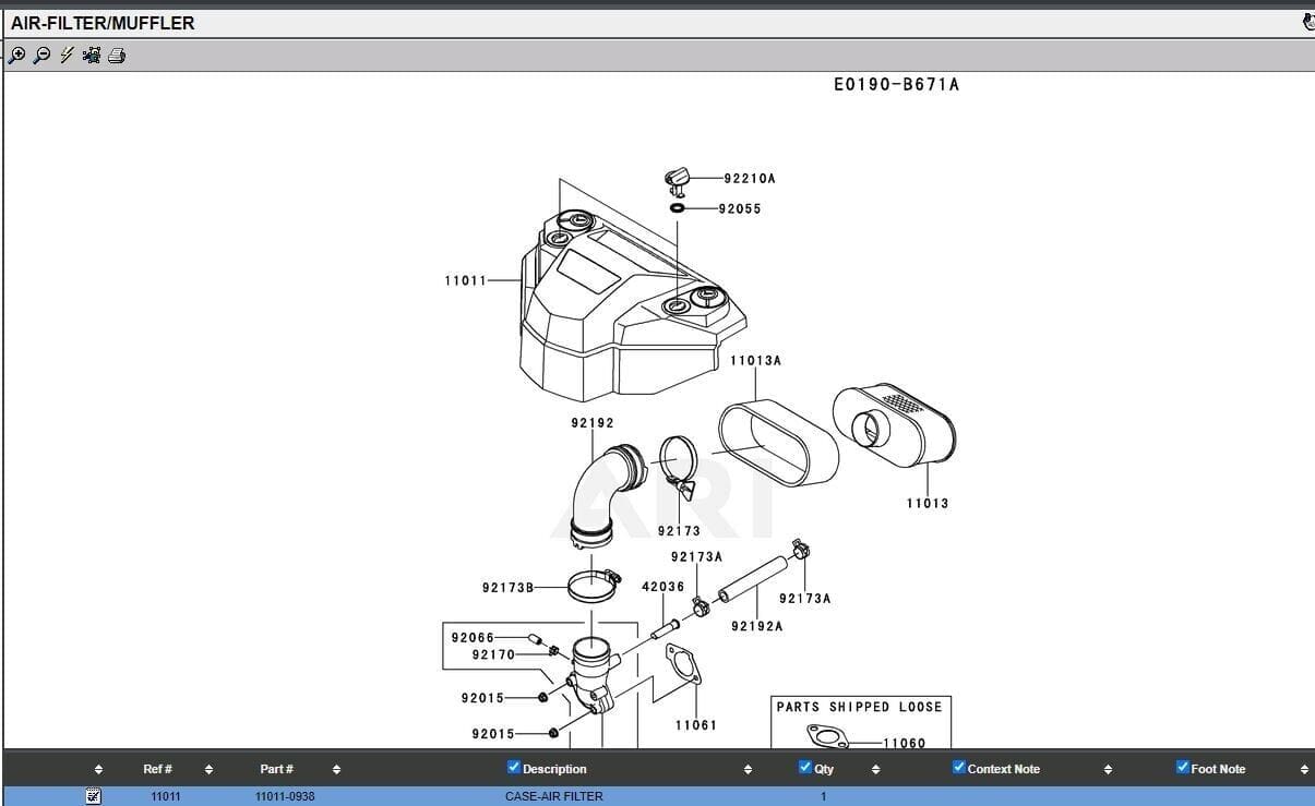 Genuine Kawasaki 11011-0938 Air Filter Cover for FS651V FS691V FS730V - Image 6