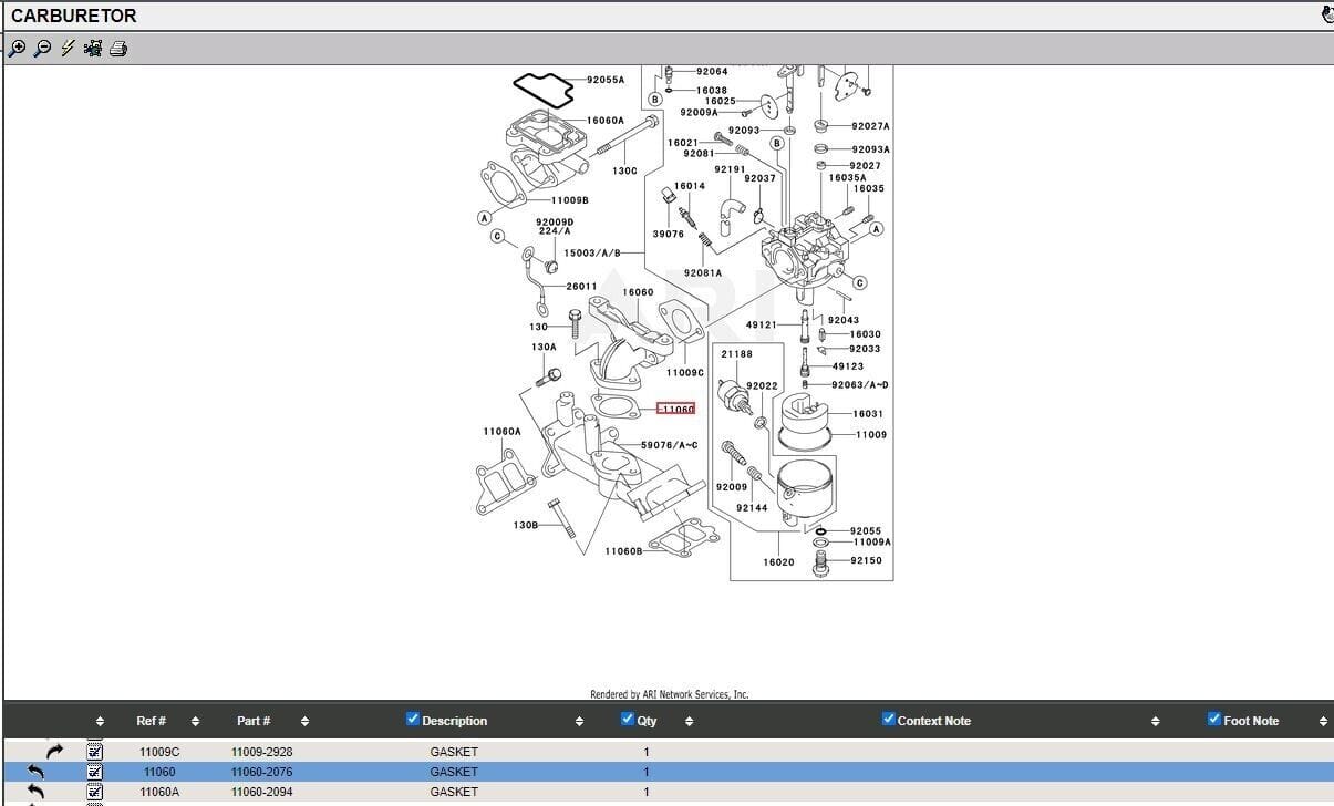 2 Genuine Kawasaki 11060-2077 Manifold Intake Gasket FD501D FD590V 11009-2552 - Image 5