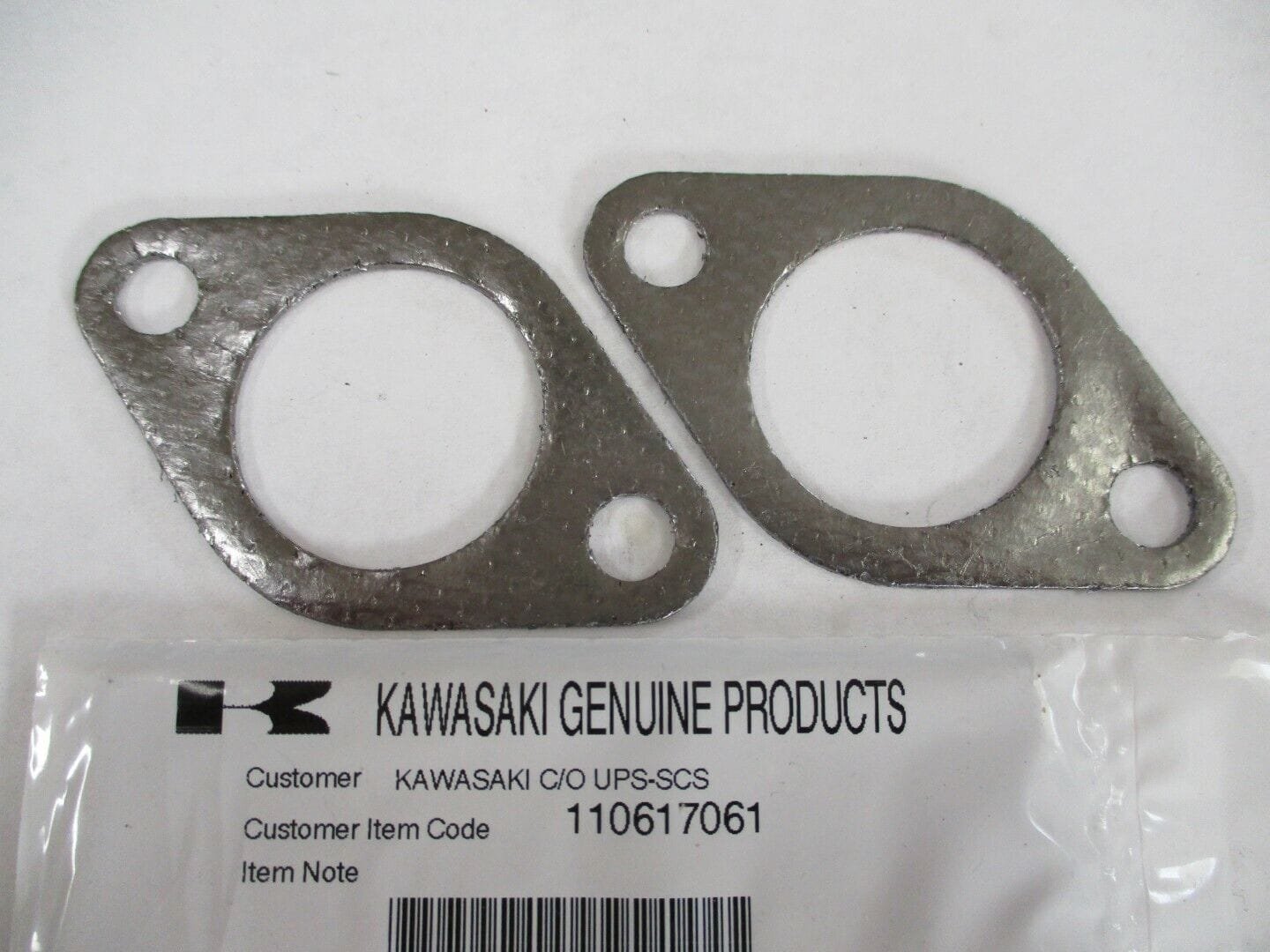 2 Genuine Kawasaki 11061-7061 Muffler Gaskets FX921V FXT00V