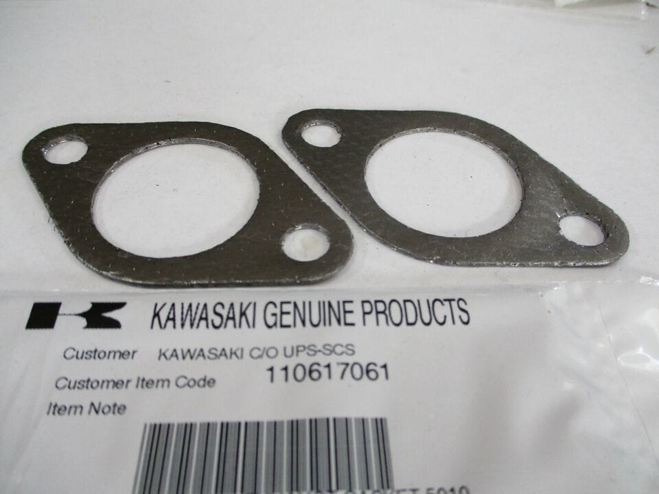 2 Genuine Kawasaki 11061-7061 Muffler Gaskets FX921V FXT00V - Image 2