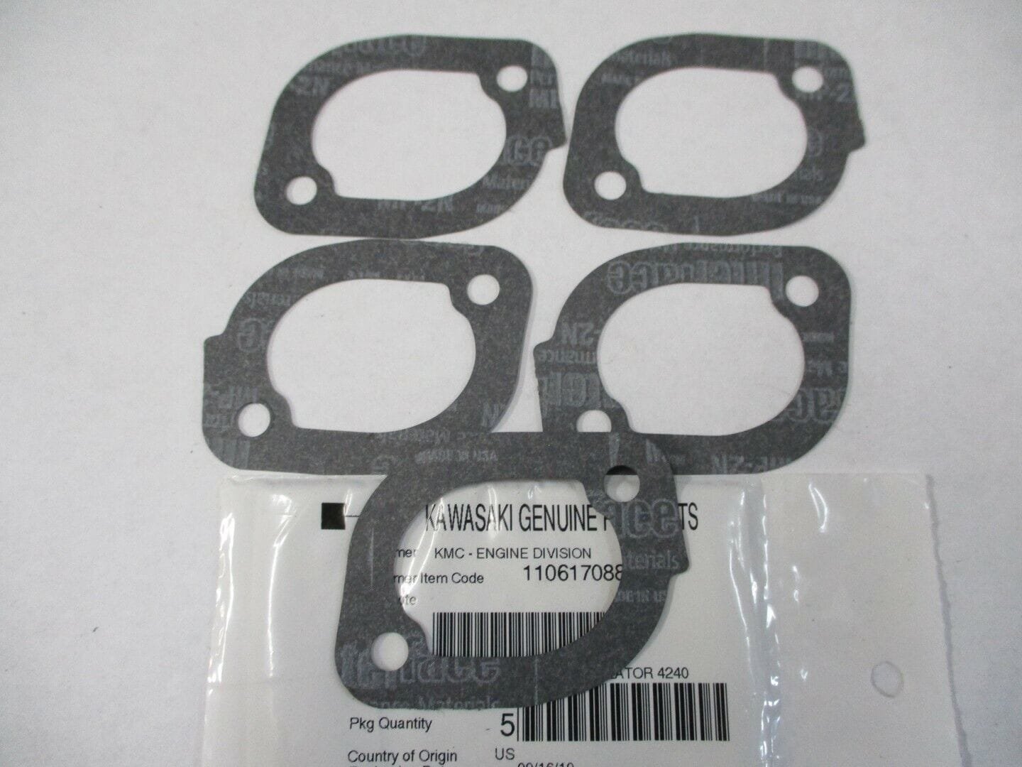 5 Genuine Kawasaki 11061-7088 Carburetor Manifold Gasket FR651V FR691V