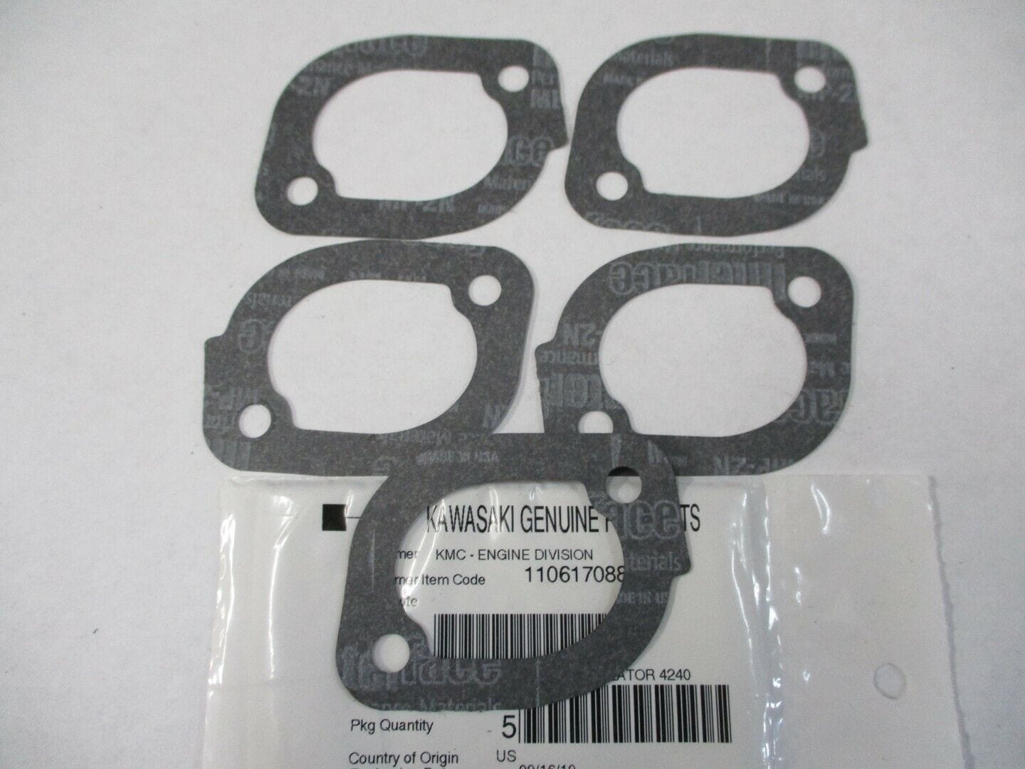 5 Genuine Kawasaki 11061-7088 Carburetor Manifold Gasket FR651V FR691V