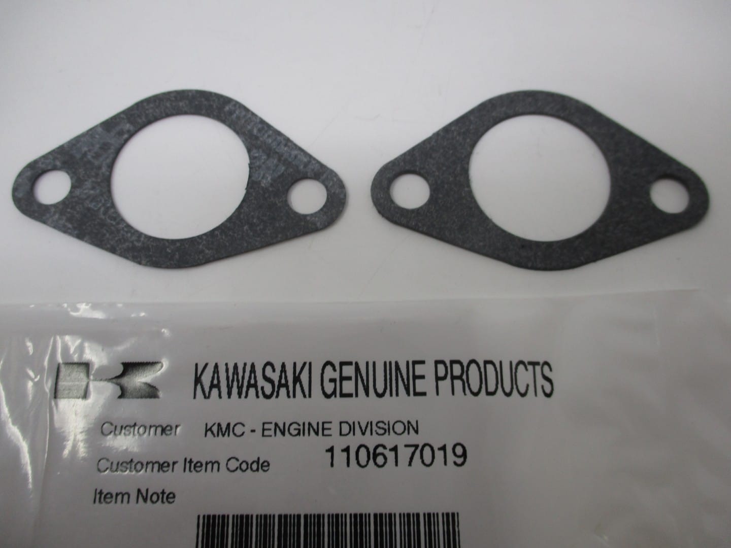2 Genuine Kawasaki 11061-7019 Intake Manifold Gaskets FH451V FH500V FH531V - Image 3