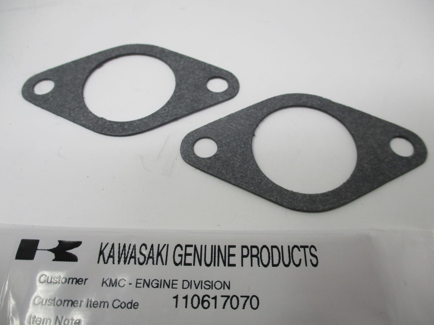 2 Genuine Kawasaki 11061-7070 Manifold Carburetor Gasket FX751V FX801V FX850V - Image 3